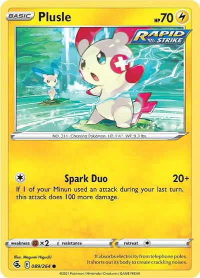 089/264 Plusle Reverse Holo - Fusion Strike