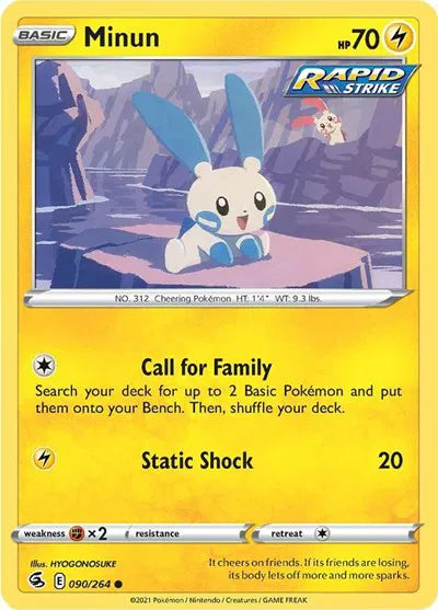090/264 Minun Reverse Holo - Fusion Strike