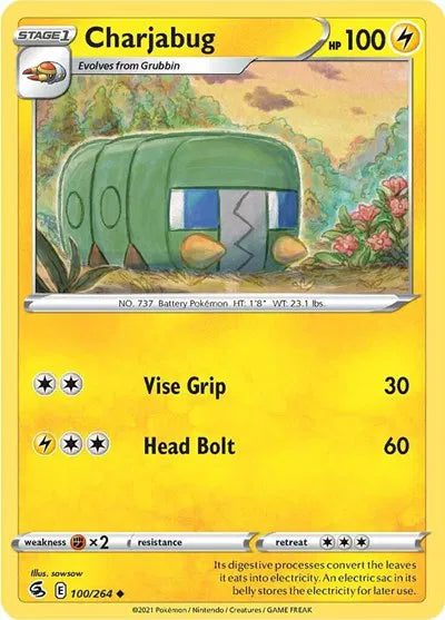 100/264 Charjabug Reverse Holo - Fusion Strike