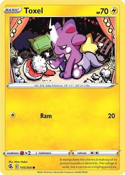 105/264 Toxel Reverse Holo - Fusion Strike