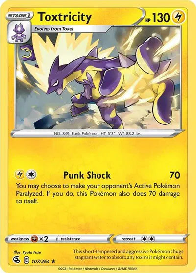 107/264 Toxtricity Reverse Holo - Fusion Strike
