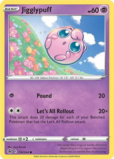 110/264 Jigglypuff Reverse Holo - Fusion Strike