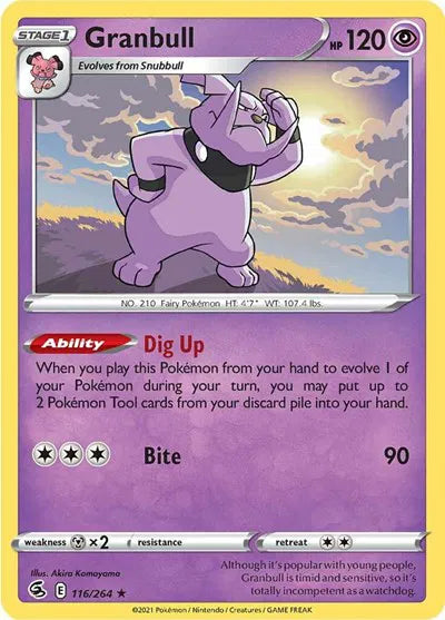 116/264 Granbull Reverse Holo - Fusion Strike