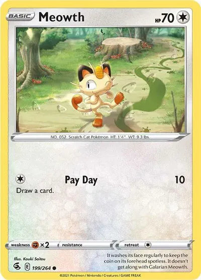 199/264 Meowth Reverse Holo - Fusion Strike