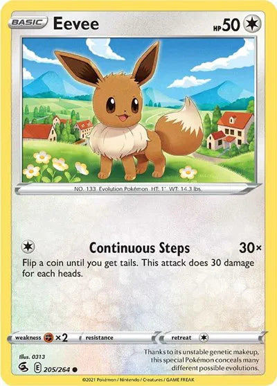 205/264 Eevee Reverse Holo - Fusion Strike