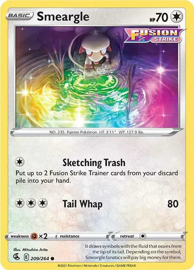 209/264 Smeargle Reverse Holo - Fusion Strike