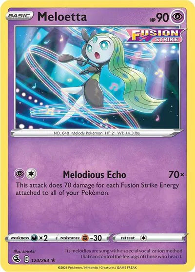 124/264 Meloetta Reverse Holo - Fusion Strike