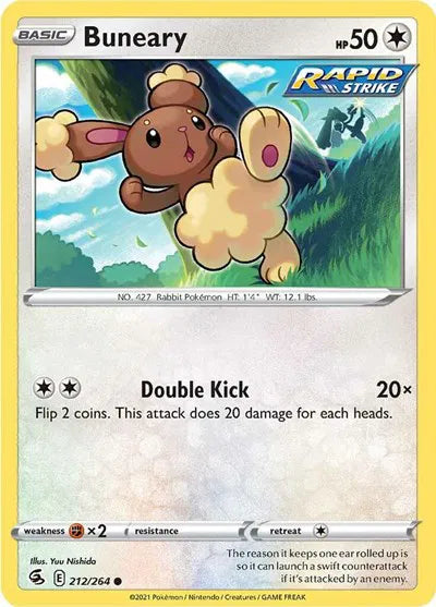 212/264 Buneary Reverse Holo - Fusion Strike