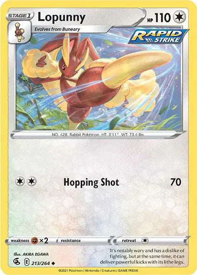 213/264 Lopunny Reverse Holo - Fusion Strike