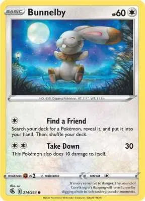 214/264 Bunnelby Reverse Holo - Fusion Strike
