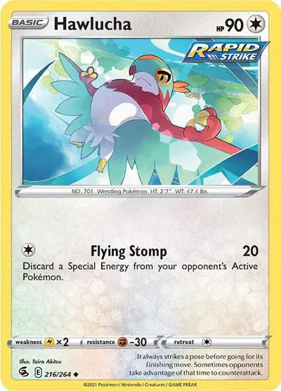 216/264 Hawlucha Reverse Holo - Fusion Strike