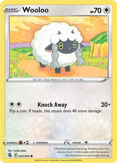 222/264 Wooloo Reverse Holo - Fusion Strike