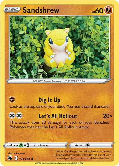 131/264 Sandshrew Reverse Holo - Fusion Strike