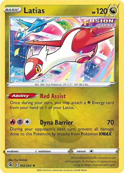 193/264 Latias Reverse Holo - Fusion Strike