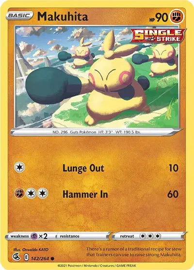 142/264 Makuhita Reverse Holo - Fusion Strike