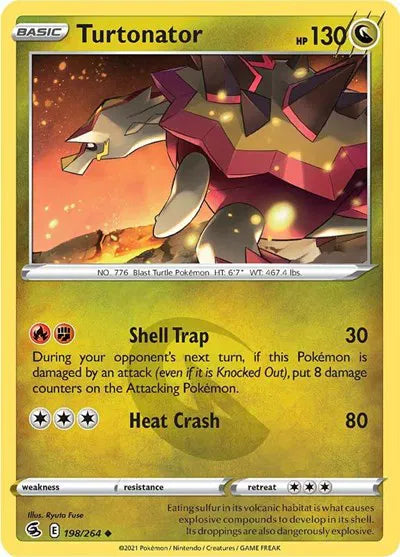 198/264 Turtonator Reverse Holo - Fusion Strike