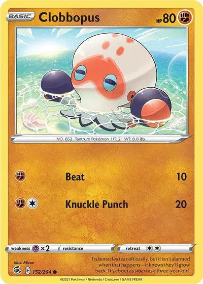 152/264 Clobbopus Reverse Holo - Fusion Strike