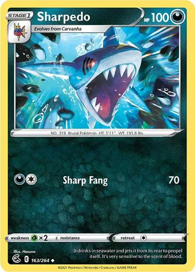 163/264 Sharpedo Reverse Holo - Fusion Strike