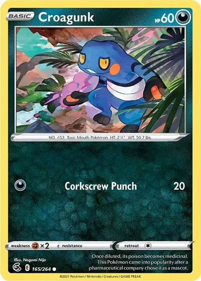 165/264 Croagunk Reverse Holo - Fusion Strike