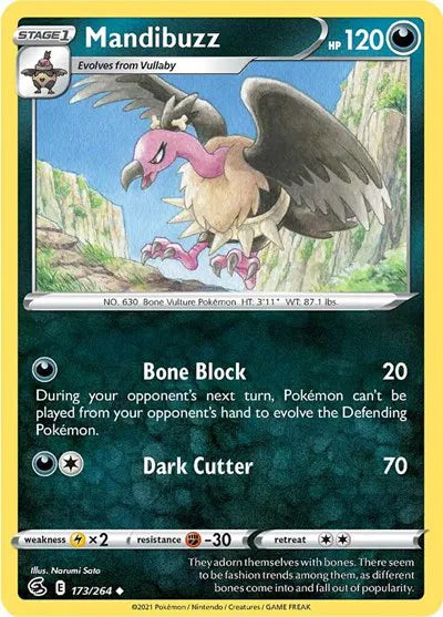 173/264 Mandibuzz Reverse Holo - Fusion Strike