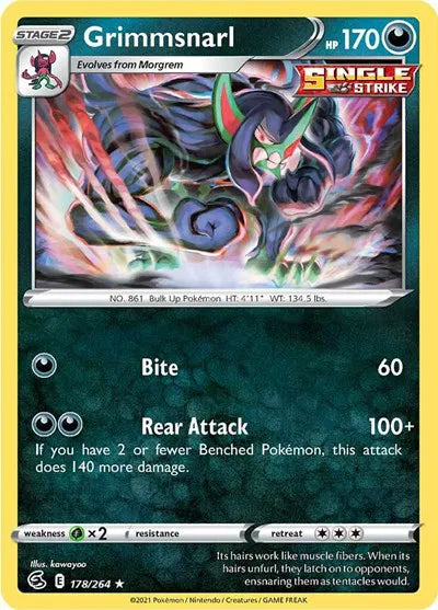 178/264 Grimmsnarl Holofoil - Fusion Strike