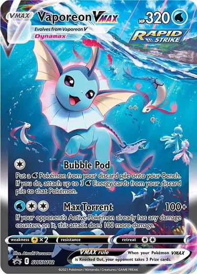 SWSH182 Vaporeon VMAX - SWSH Black Star Promo