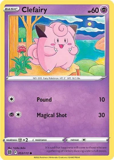 053/172 Clefairy Reverse Holo - Brilliant Stars