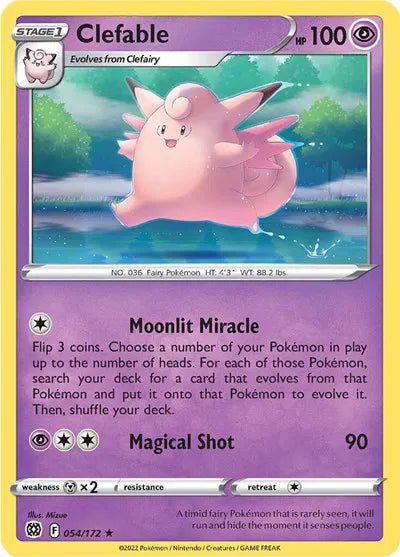 054/172 Clefable Reverse Holo - Brilliant Stars