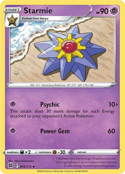 055/172 Starmie Reverse Holo - Brilliant Stars