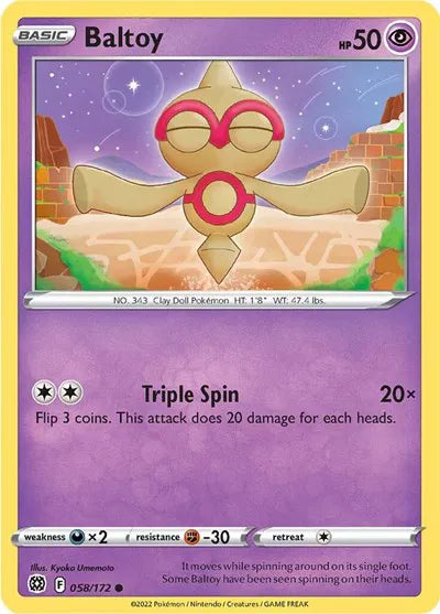 058/172 Baltoy Reverse Holo - Brilliant Stars