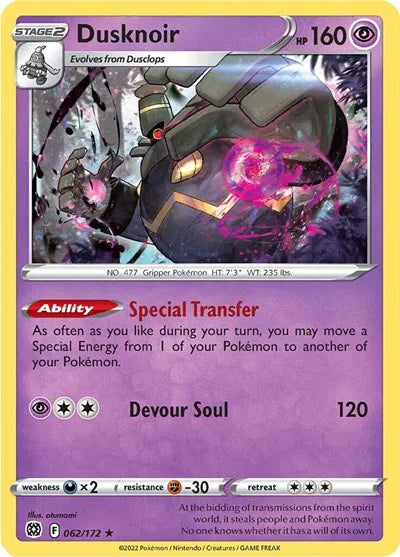 062/172 Dusknoir Holofoil - Brilliant Stars