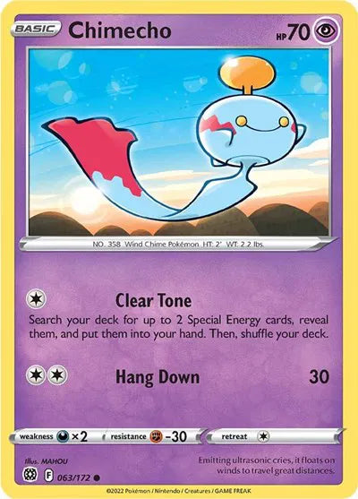 063/172 Chimecho Reverse Holo - Brilliant Stars