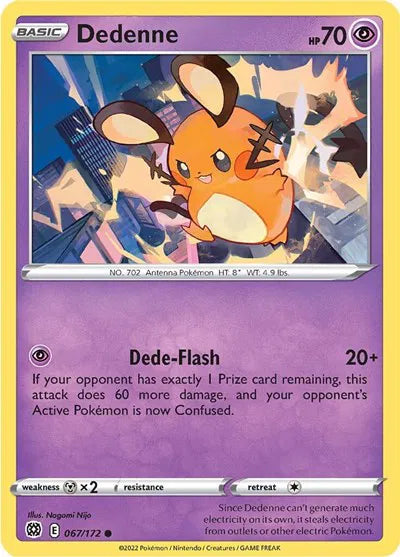 067/172 Dedenne Reverse Holo - Brilliant Stars
