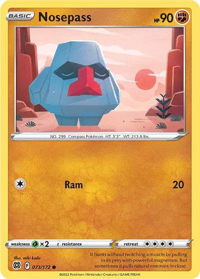 073/172 Nosepass Reverse Holo - Brilliant Stars