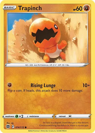 074/172 Trapinch Reverse Holo - Brilliant Stars