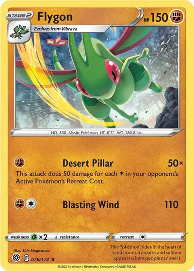 076/172 Flygon Reverse Holo - Brilliant Stars