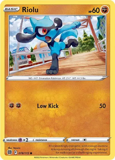 078/172 Riolu Reverse Holo - Brilliant Stars