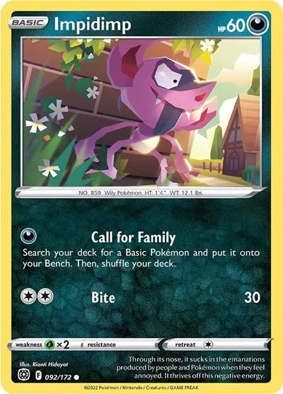 092/172 Impidimp Reverse Holo - Brilliant Stars