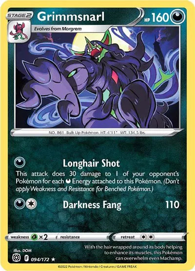 094/172 Grimmsnarl Reverse Holo - Brilliant Stars