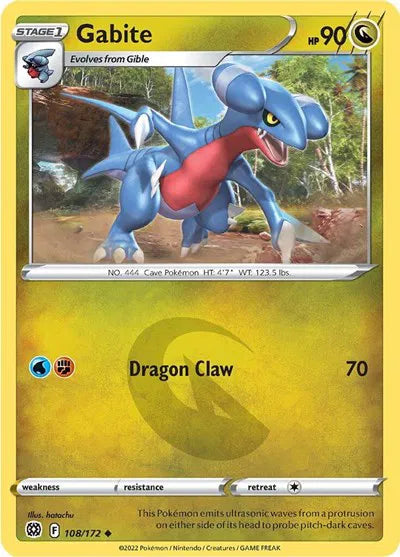 108/172 Gabite Reverse Holo - Brilliant Stars