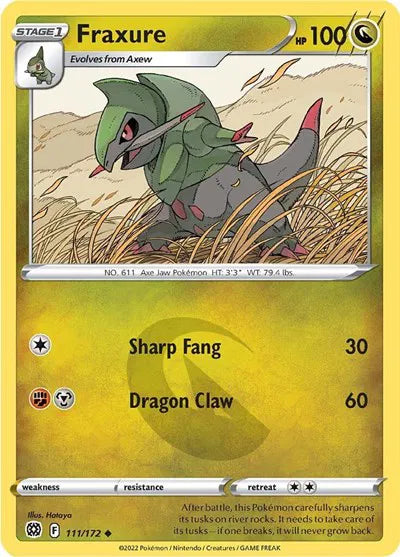 111/172 Fraxure Reverse Holo - Brilliant Stars