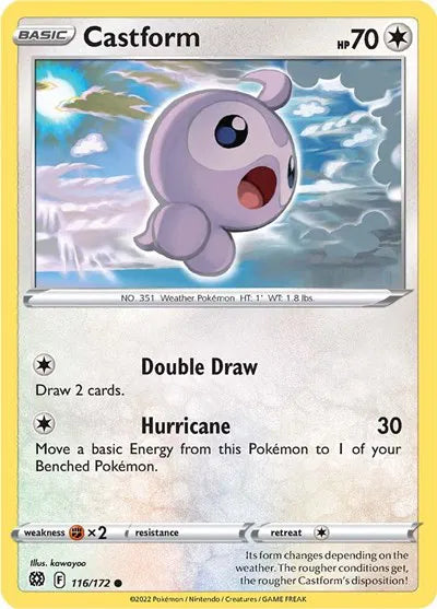 116/172 Castform Reverse Holo - Brilliant Stars
