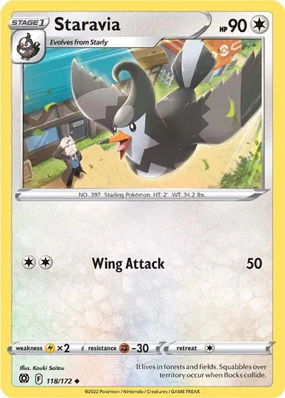 118/172 Staravia Reverse Holo - Brilliant Stars