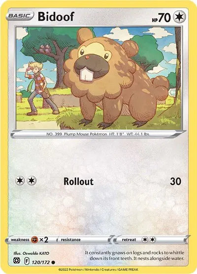 120/172 Bidoof Reverse Holo - Brilliant Stars
