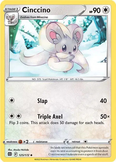 125/172 Cinccino Reverse Holo - Brilliant Stars