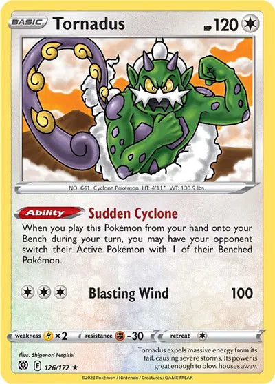 126/172 Tornadus Reverse Holo - Brilliant Stars