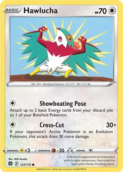 127/172 Hawlucha Reverse Holo - Brilliant Stars