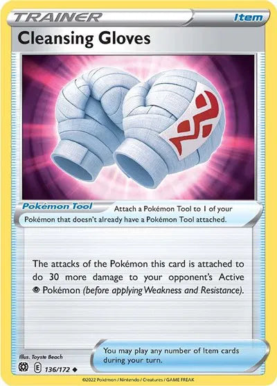 136/172 Cleasing Gloves Reverse Holo - Brilliant Stars