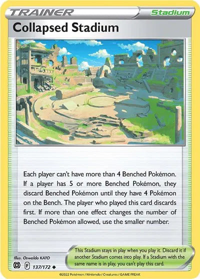 137/172 Collapsed Stadium Reverse Holo - Brilliant Stars