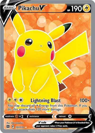 157/172 Pikachu V - Brilliant Stars